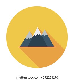 Mountain. Flat vector icon for mobile and web applications. Vector illustration.