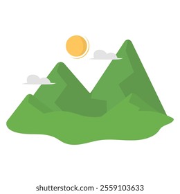 Mountain Flat Vector Illustration - 02