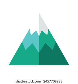 Mountain flat vector illustration on white background