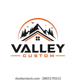 mountain foot housing logo design