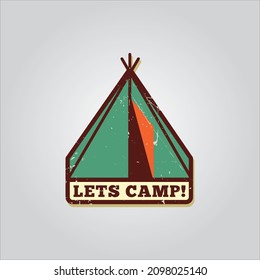 mountain forest camping and adventure logo
