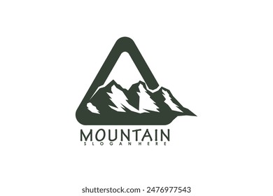 mountain and forest design illustration with a modern concept