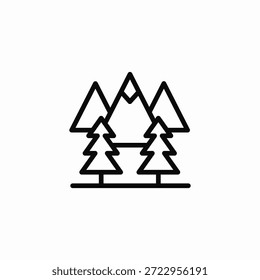 mountain forest icon sign vector