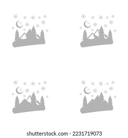 mountain and forest icon, vector illustration