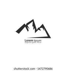 Mountain and forest logo template design. Vector illustration