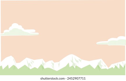 Mountain and forest rich nature background illustration material