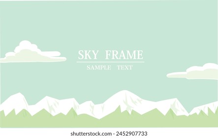 Mountain and forest rich nature background illustration material