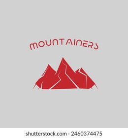 Mountain frame art logo vector graphic line art illustration abstract on background, sticker logo adventure badge 
