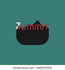 Mountain Frame Art Logo Vektorgrafik Grafik Line Art Illustration abstrakt auf Hintergrund, Aufkleber Logo Abenteuer Abzeichen 
