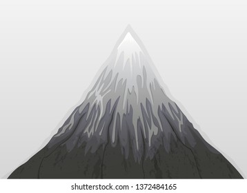 Mountain Fuji Snow Illustration Vector