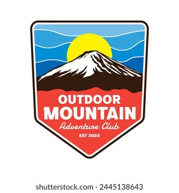 Mountain Fuji vector illustration logo, perfect for t shirt design