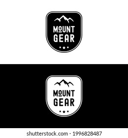 emblema del logotipo de Mountain Gear Adventure Shield