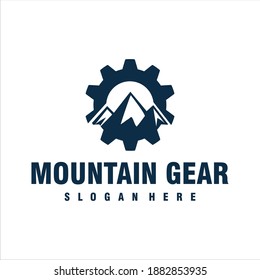 Mountain Gear Logo Icon Design Stock Vector (Royalty Free) 1056840062