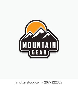 imagen vectorial del logotipo de equipo de montaña