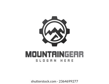 Mountain Gear Logo Vector Eps