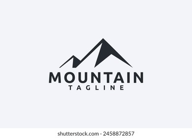 Mountain geometric abstract landscape logo