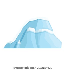 Mountain Glacier Icon Cartoon Vector. Ice Berg. Water North