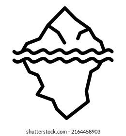 Mountain glacier icon outline vector. Water iceberg. Sea arctic