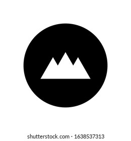 mountain glyph vector icon - ui icon vector