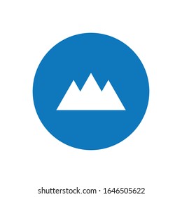 mountain glyph vector icon - ui icon vector