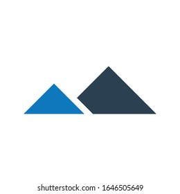 mountain glyph vector icon - ui icon vector