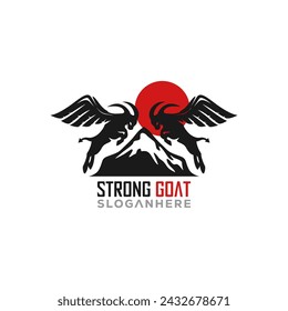mountain goat animal design vector