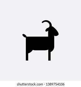 Mountain goat animal icon sign signifier vector