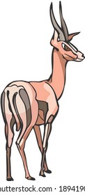 Mountain Goat Character on white background