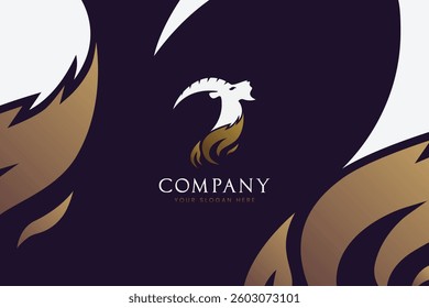 mountain goat character symbol vector