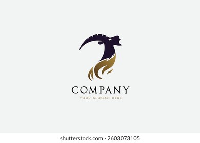 mountain goat character symbol vector
