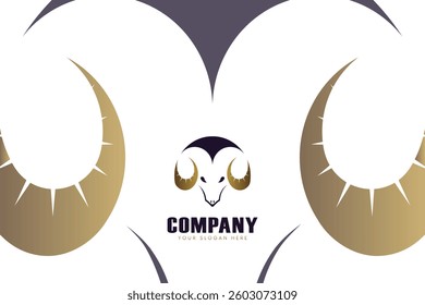 mountain goat character symbol vector