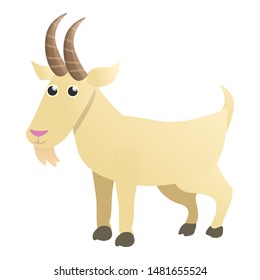 Mountain goat icon. Cartoon of mountain goat vector icon for web design isolated on white background