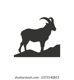 Mountain goat Icon on White Background - Simple Vector Illustration