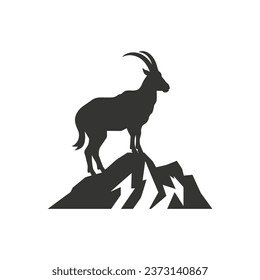 Mountain goat Icon on White Background - Simple Vector Illustration