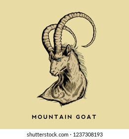 Mountain Goat Illustration