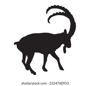 Mountain goat isolated vector design