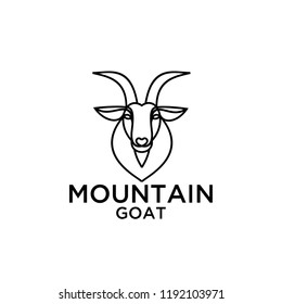 mountain goat line logo icon designs vector