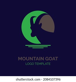 Logo-Design-Vorlage für Bergziegen für Marke oder Unternehmen und andere