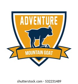 Mountain goat logo design template