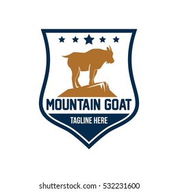 Mountain goat logo design template