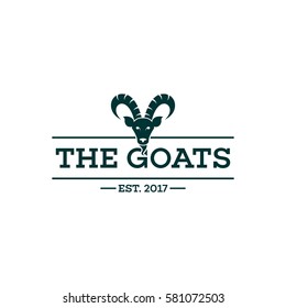 Mountain goat logo design template.