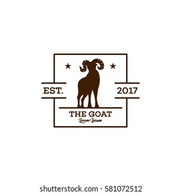 Mountain goat logo design template.