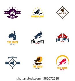Mountain goat logo design template.