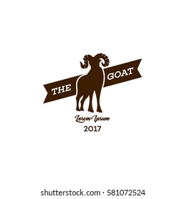 Mountain goat logo design template.