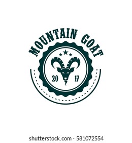Mountain goat logo design template.