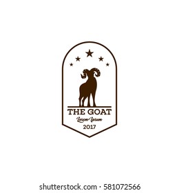 Mountain goat logo design template.