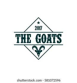 Mountain goat logo design template.