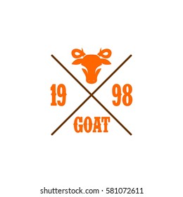 Mountain goat logo design template.