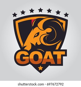 Mountain goat logo design template