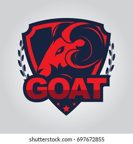 Mountain goat logo design template